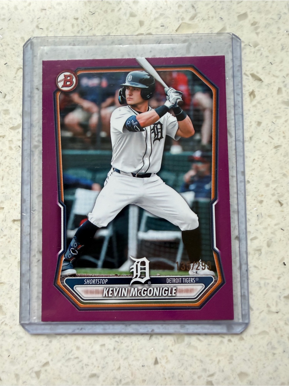 2025 Bowman - Prospects Kevin McGonigle #BP-79 Fuchsia /299